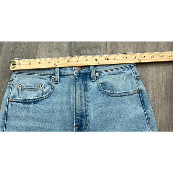 Pistola Womens Light Wash Blue Distressed Denim High Rise Straight Jeans Size 26 - Picture 6 of 7